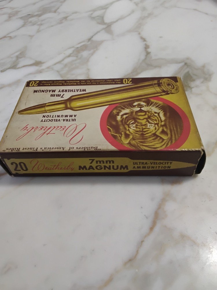 Weatherby 7mm Magnum Empty Ammo Box