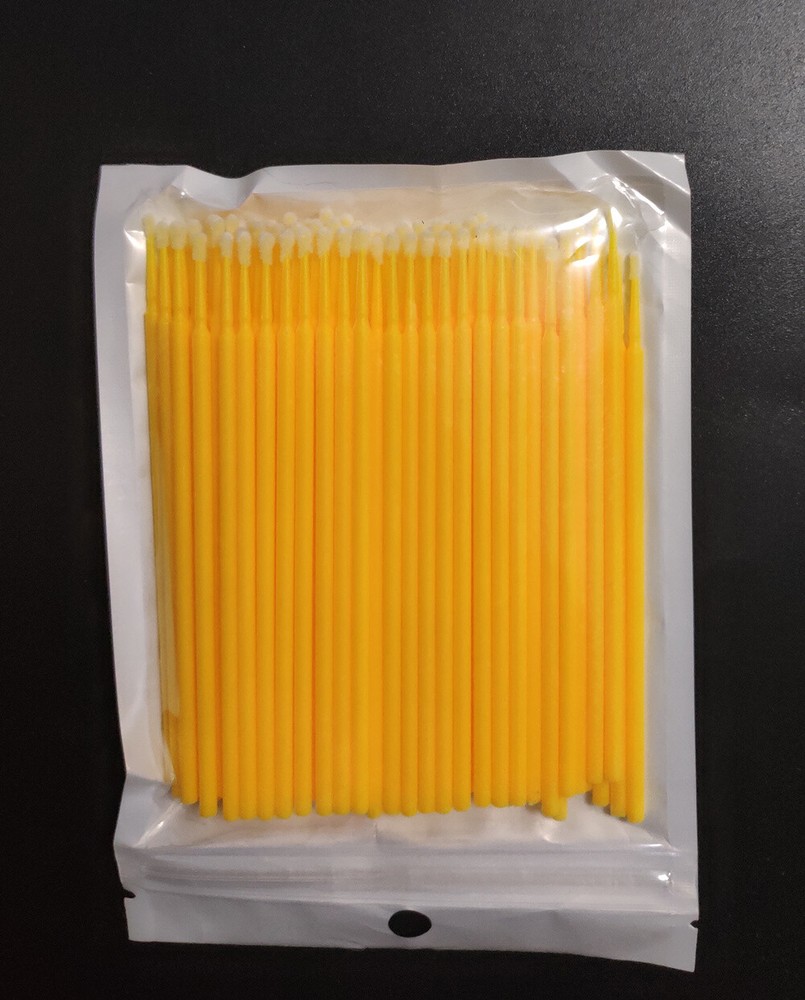 100Pcs Micro Brushes Applicators Microbrush Dental Regular Fine Super Fine Eye