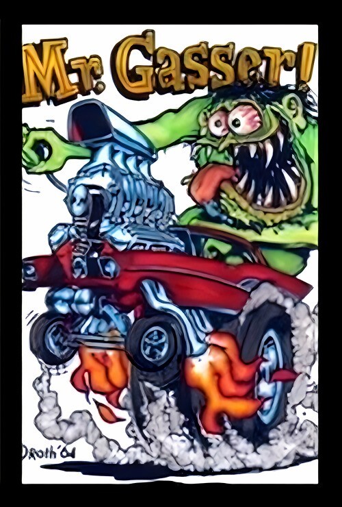Mr. Gasser! Hot Rod Refrigerator MAGNET