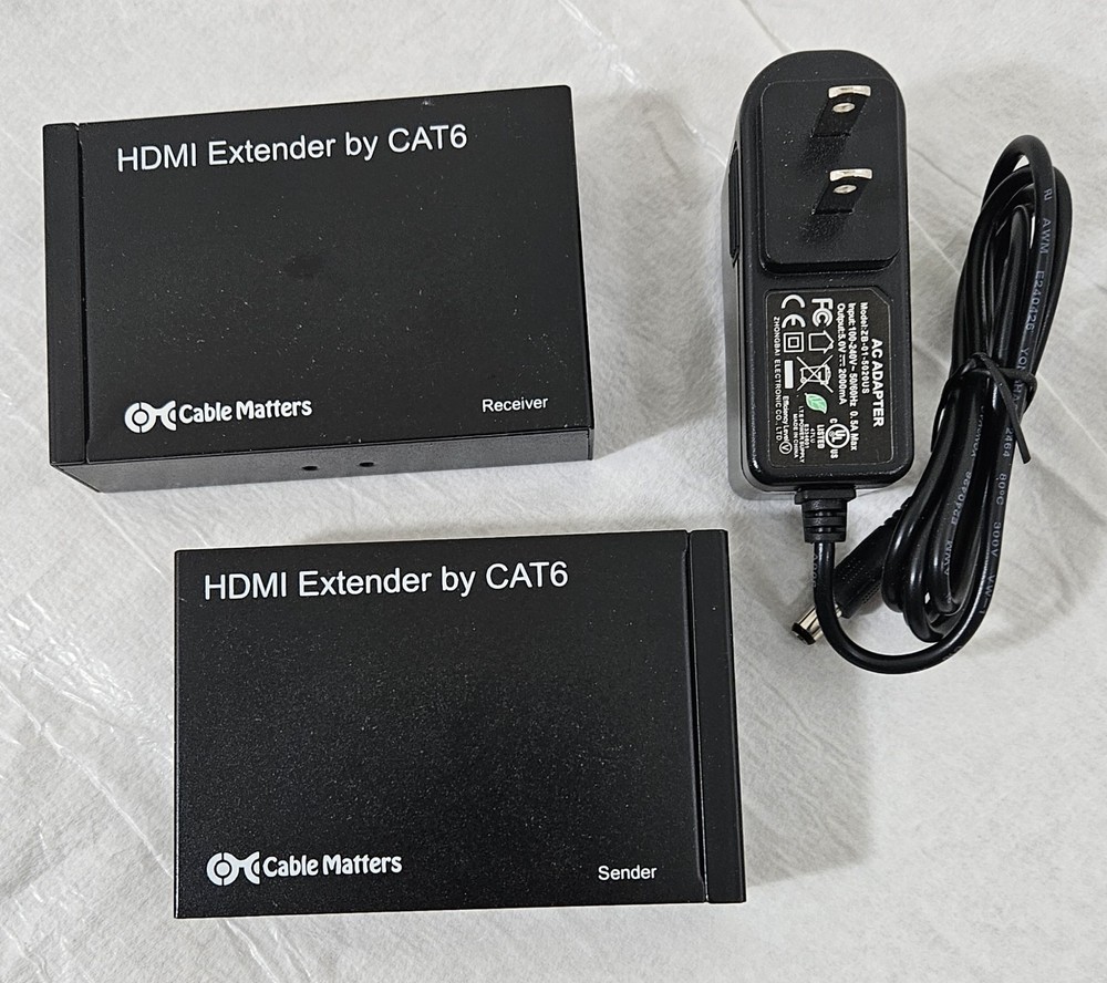 Cable Matters HDMI Extender over 1 CAT6 Cable - Transmitter & Receiver Open Box