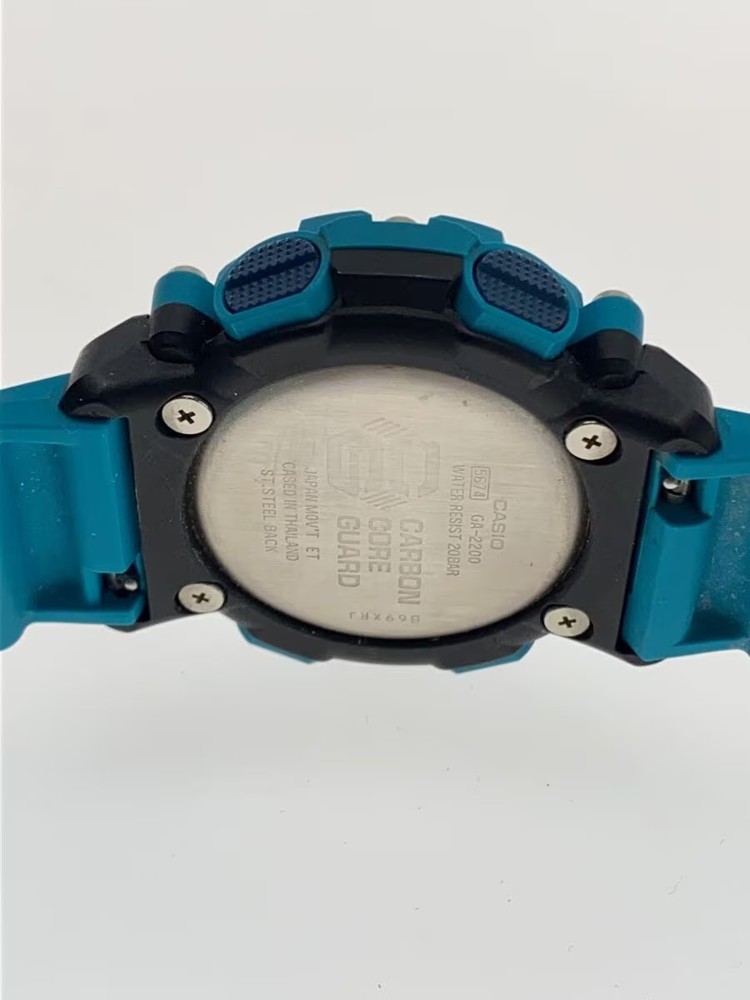 CASIO Quartz Watch G SHOCK Digital Analog Rubber BLU BLU