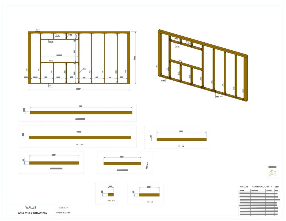 Small Cabin Plan, Tiny Office Plan, 12x12 Small Office Plan, Hard Copy