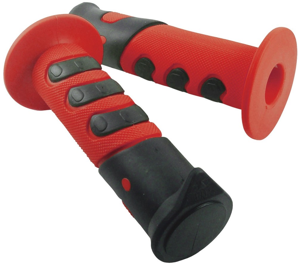 PAIR MX COMPETITION TWO TONE GRIPS - RED