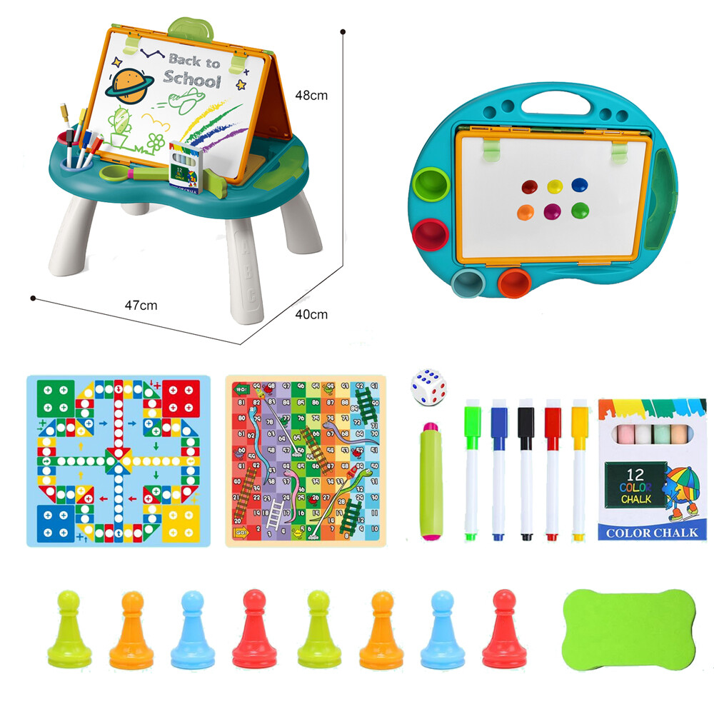 Toddlers Explore and Write Activity Desk With Double-Sided Magnetic Boards Gift