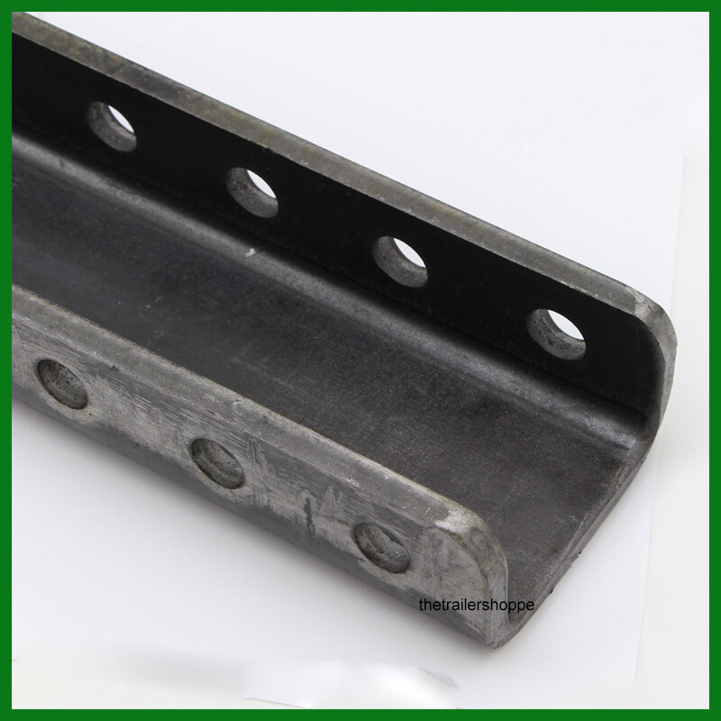 Adjustable Trailer 8 Hole Channel Bracket for Couplers Raw Steel 16,000 Capacity