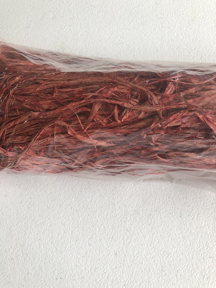 raffia, classic red, 6 oz package, three packages