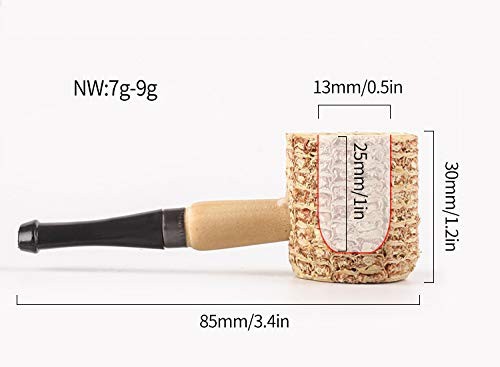 Disposable Natural Corn Cob Practice Pipe 5PCS yellow