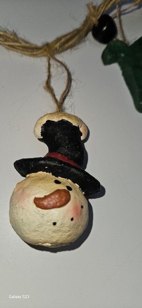 Rustic Snowman Burlap String Bells Winter BRRRR Christmas Wall Decor
