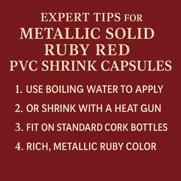 LD Carlson Metallic Solid Ruby Red PVC Shrink Capsules (8,000 ct)