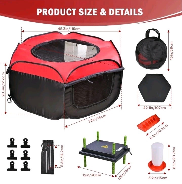 Chicken Brooder Box for Chick Starter Kit - 10 * 12inch Brooder Heating Plate...