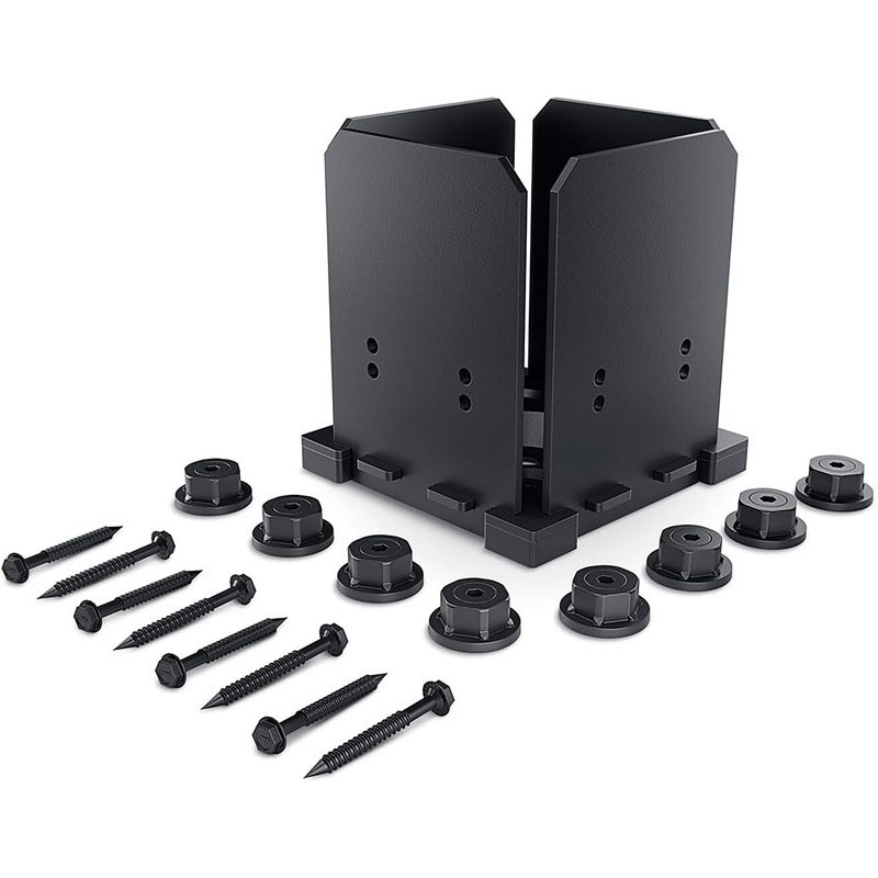 Durable Post Base 6x6 Wood Posts Pergolas Decks Elevated Design Hardware Kit New