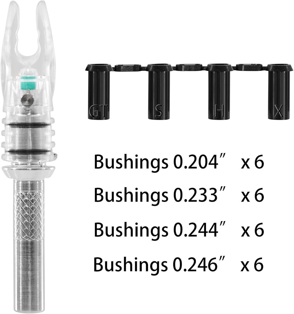 Durable 6 PCS LED Lighted Nocks for Precision Shooting - Easy Pull Activation