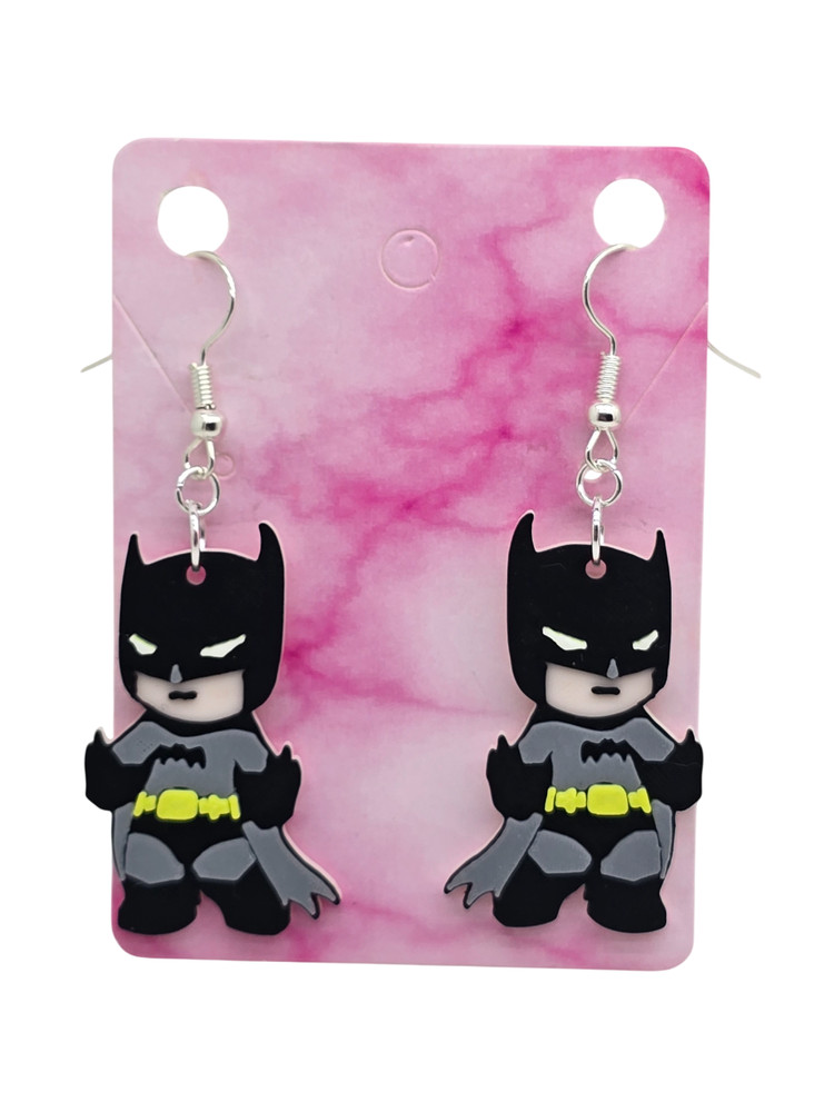 Batman Chibi Earrings - 3D Printed Earrings