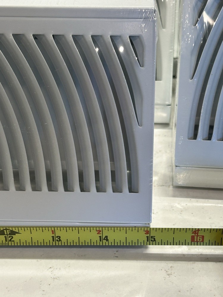 6 Pcs Baseboard Register Vent 15” Round Flow Diffuser Covers (White)