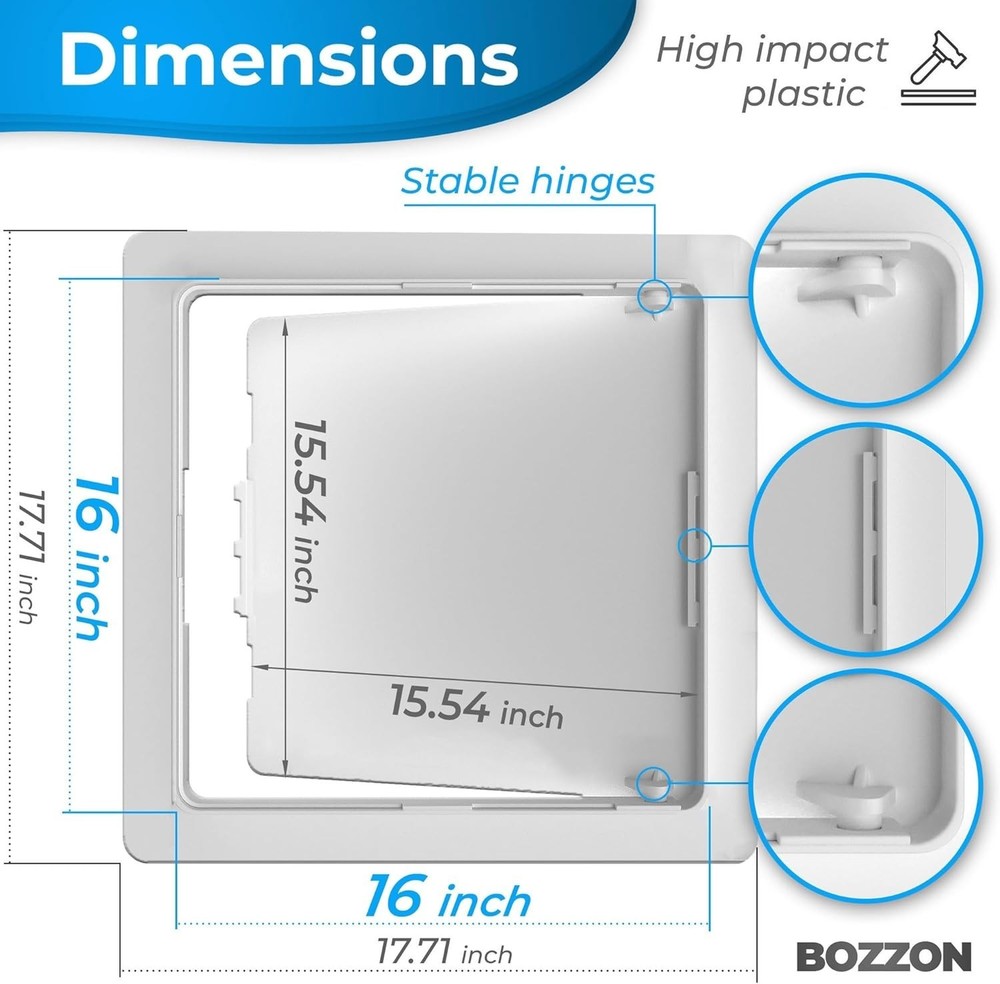 16x16 Drywall Access Panel - Easy Installation, Durable White Design