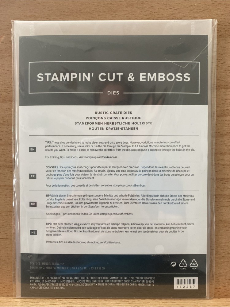 Stampin' Up! RUSTIC CRATE dies - NEW