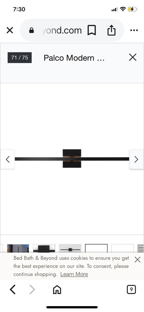 Jonathan Y Palco Black Wall Sconce 49.5”