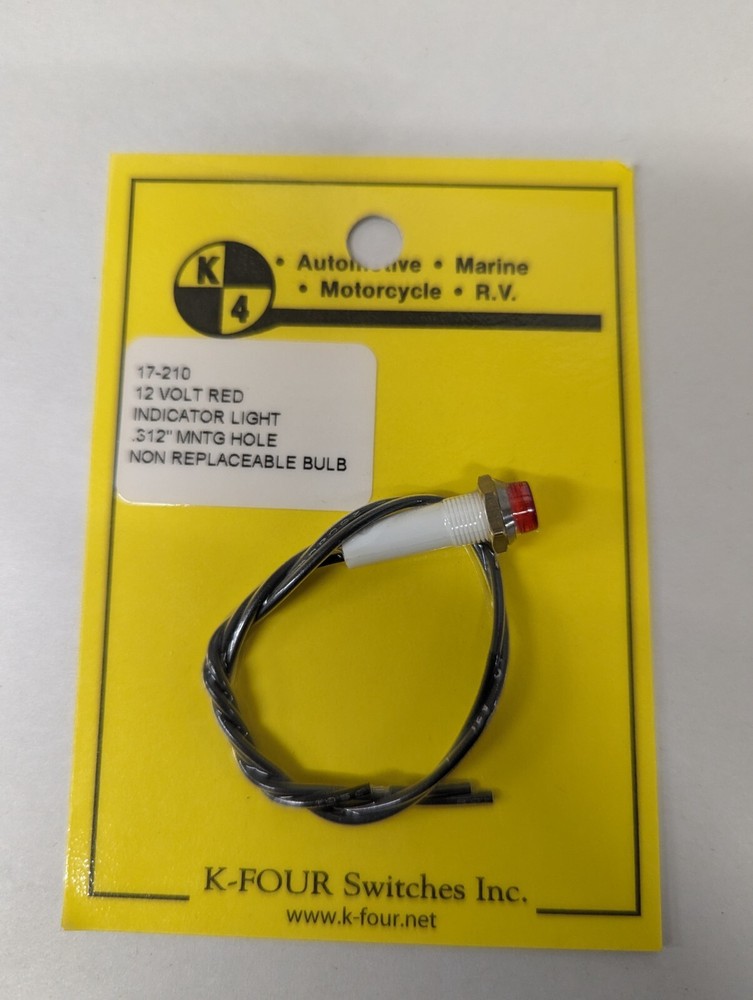 K-FOUR (K-4)  17-210 / RED MINI-LITE  12v Red Indicator Light