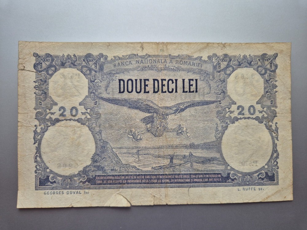 Romania 20 lei 1924 banknote