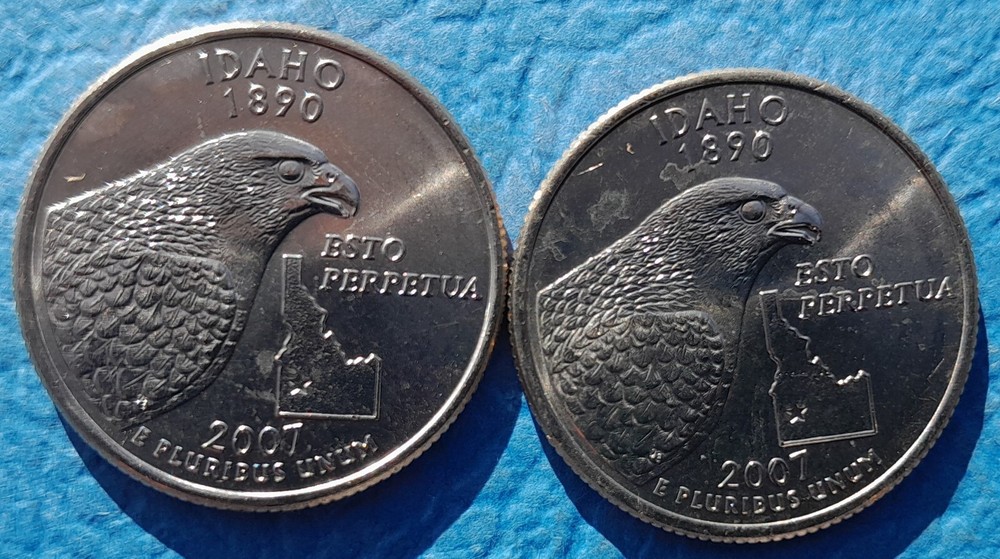 One Set - 2007 (P & D) Idaho Statehood Quarters, Uncirculated from OBW Roll