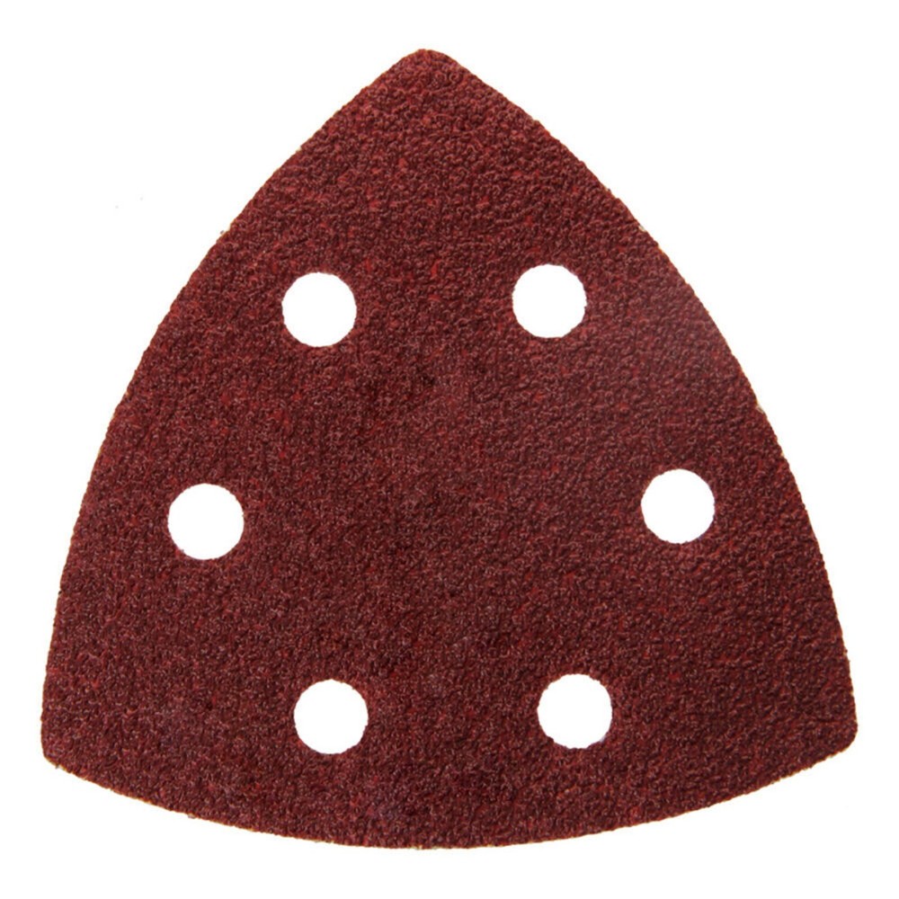 40~2000#6 Holes Flocking Sanding Pads Grinder Hook Loop Grit Triangle Sandpaper
