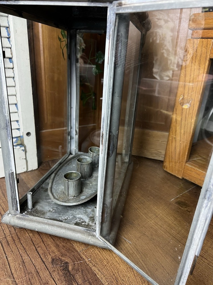 Vintage Galvanized Zinc French Lantern