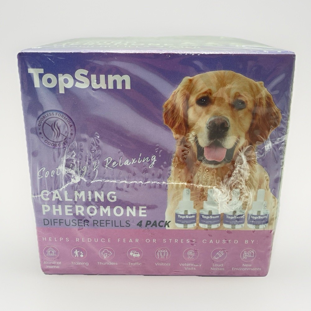 Dog Calming Pheromone Diffuser Refills 4 Pack TopSum New Sealed