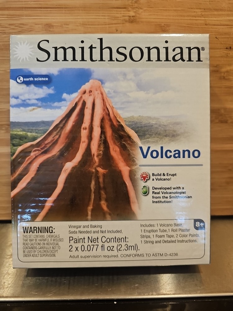 Lot x2 Smithsonian STEM Science Kits: Magic Rocks & Volcano NEW