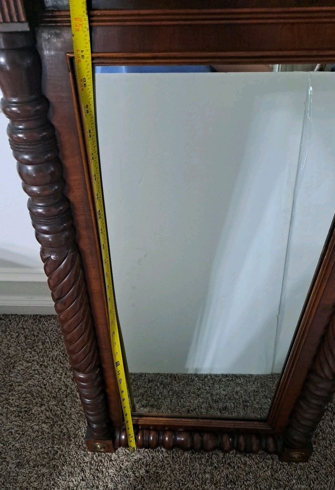 Antique American Empire Wall Console Mirror