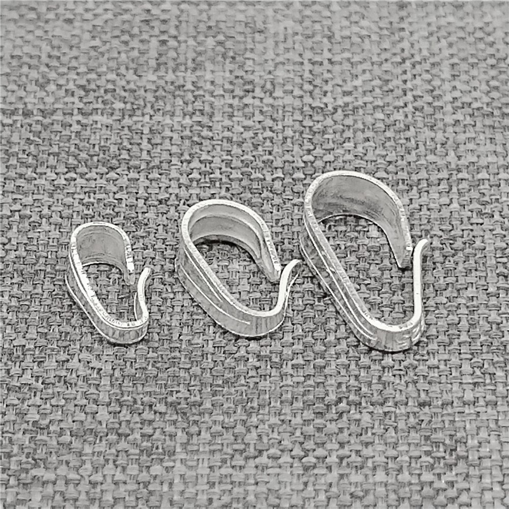 20 Sterling Silver Open Locket Bails 925 Silver Charm Pendant Bail