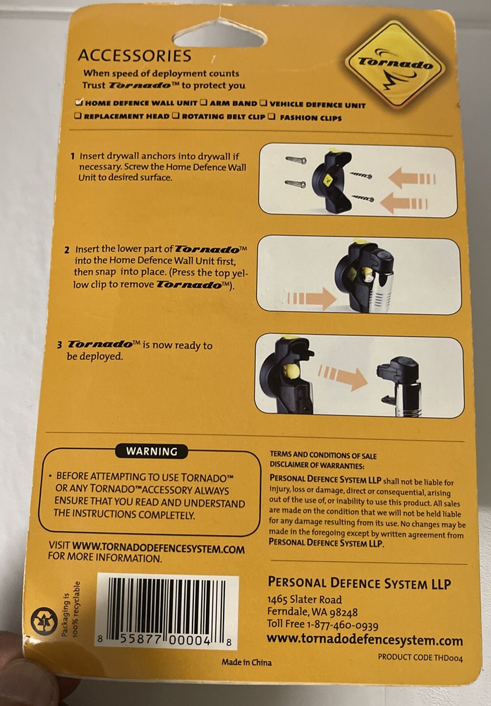 TORNADO PERSONAL DEFENCE SYSTEMS - WALL UNIT - THD004