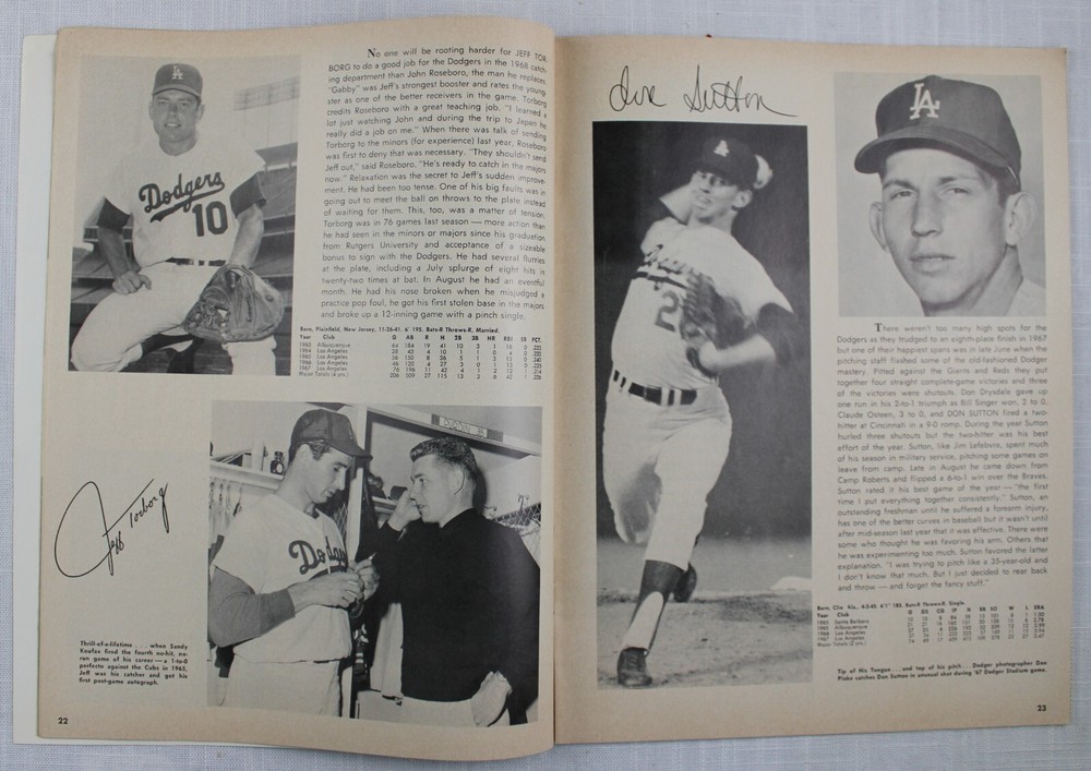 1968 Los Angeles Dodgers Yearbook