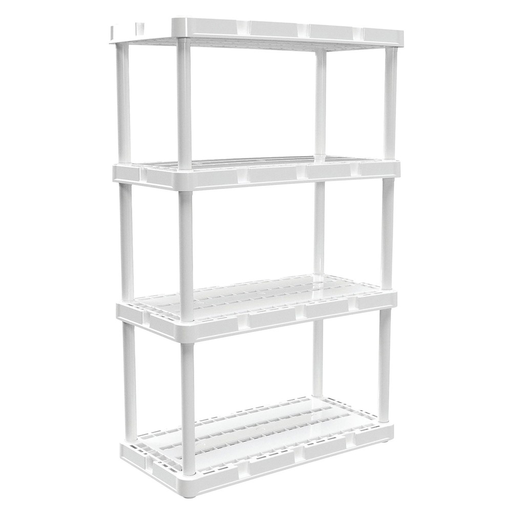 Gracious Living 4 Shelf Knect-A-Shelf Ventilated Storage Unit, White (3 Pack)
