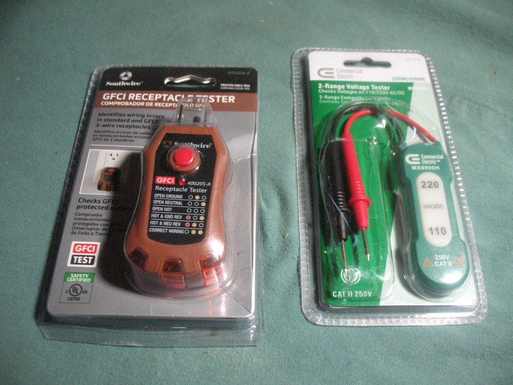 ground fault outlet and voltage tester