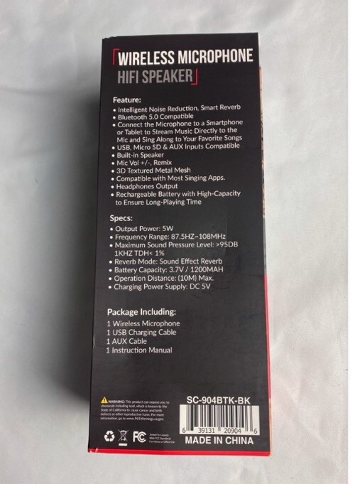 Supersonic Wireless Microphone And Hifi Speaker