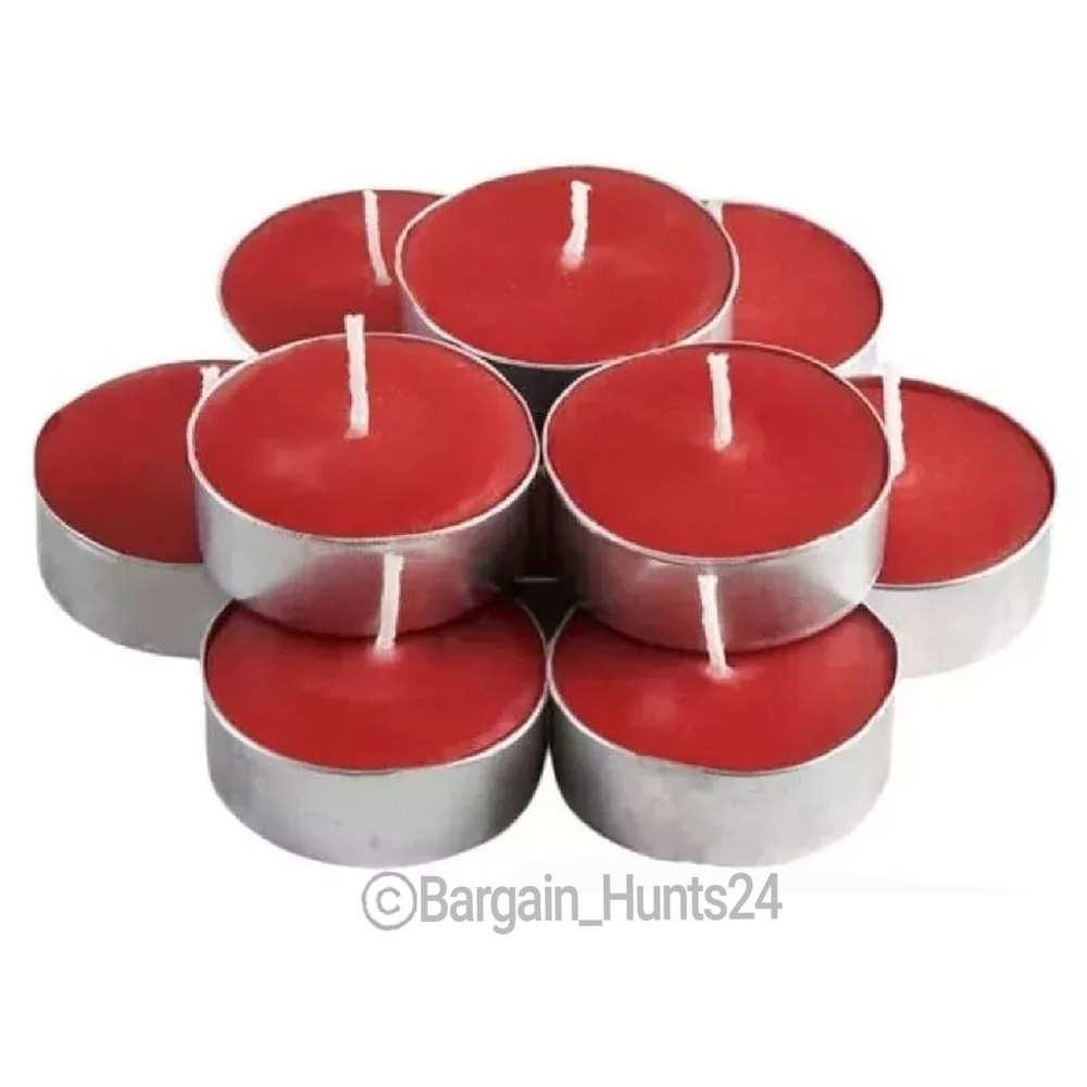 30Count Apple Cinnamon Tealight Candles Highly Scented Bulk 2.5 Hours Burn Time