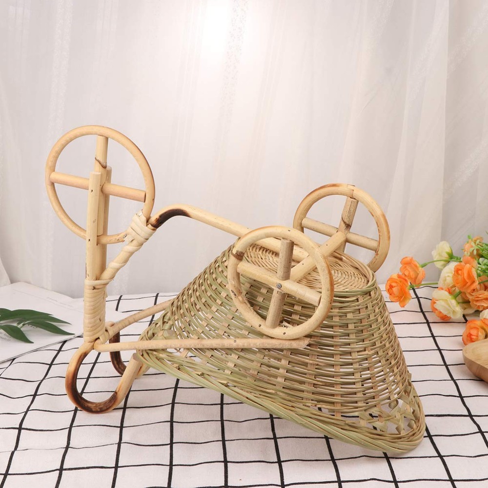 Straw Fruit Basket Bread Container Bowl Candy Serving Tray Flower Appetizer S...