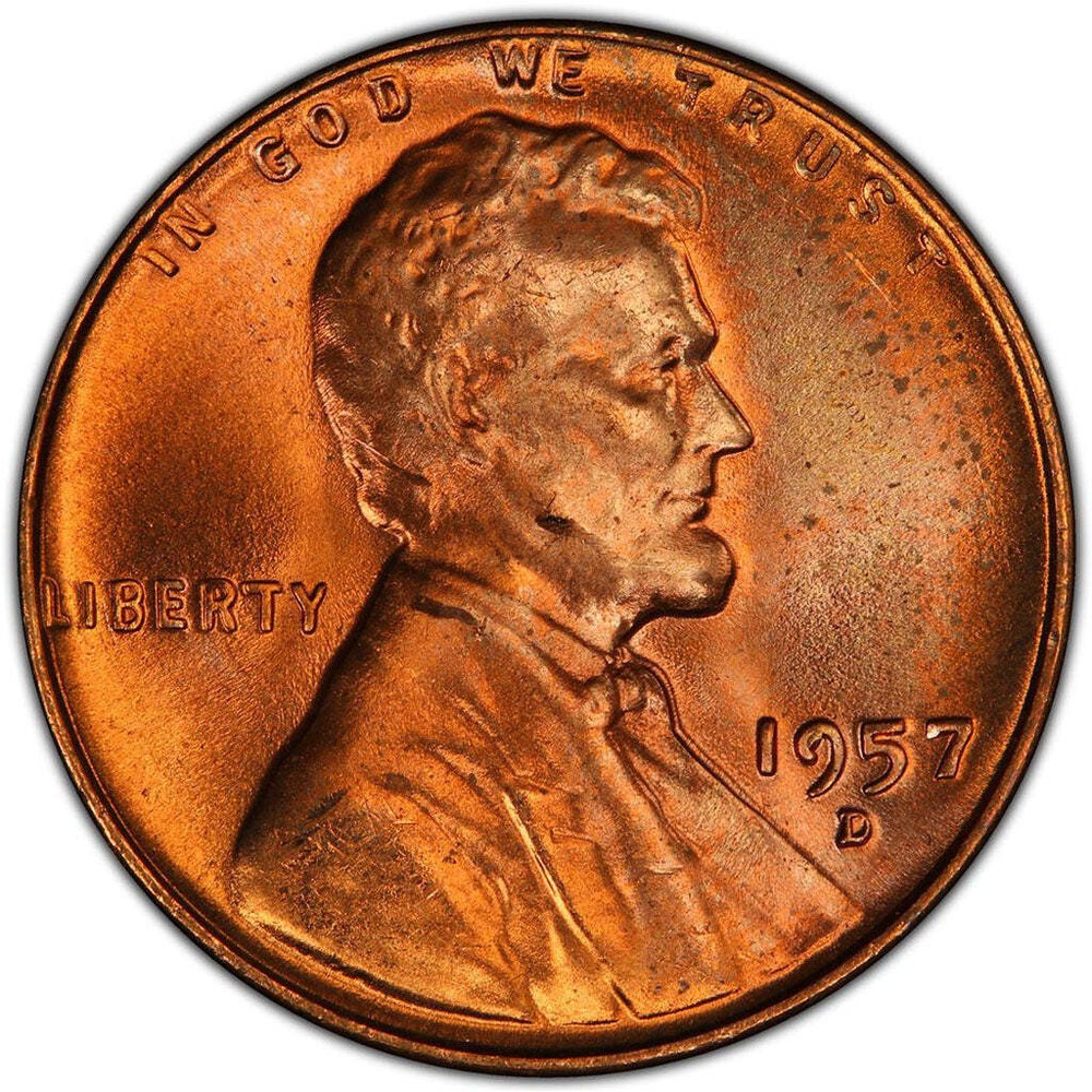 1957-D Lincoln Wheat Cent Mint State