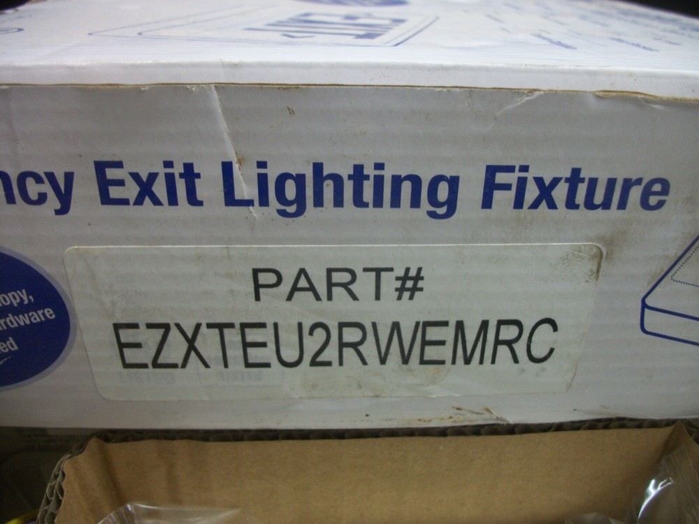 UNIVERSAL EMERGENCY EXIT LIGHTING FIXTURE EZXTEU2RWEMRC NIB