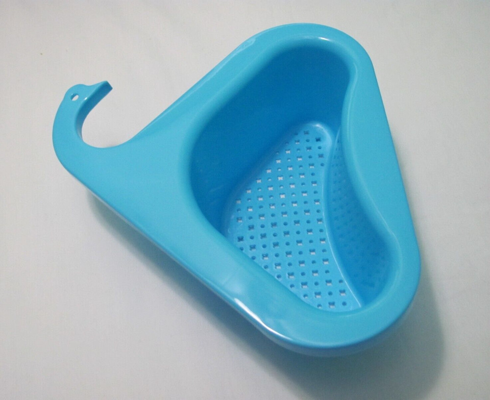 NEW BLUE SWAN SHAPED DRAIN BASKET FOR KITCHEN SINK