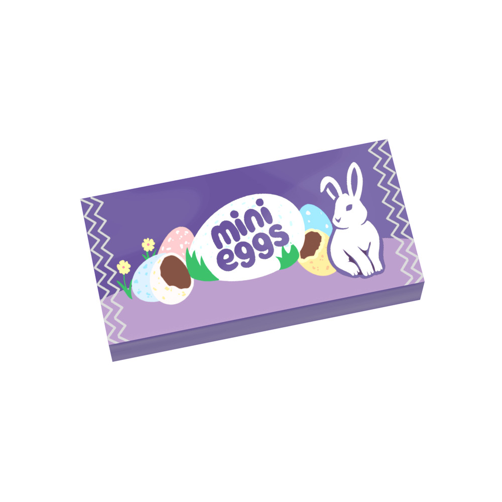 Chocolate Mini Eggs - Easter Candy - Custom Printed - Minifig Candy Accessory
