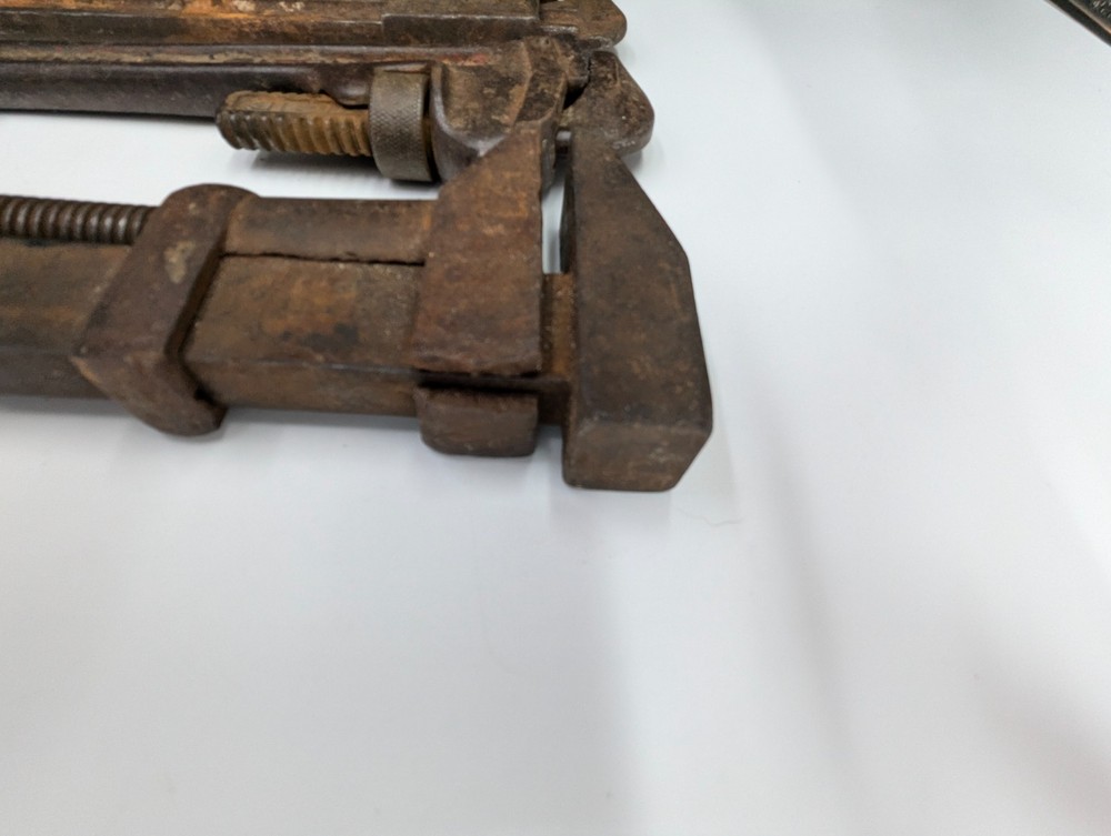 6 Ridgid & other antique vintage Adjustable Monkey Pipe Wrench