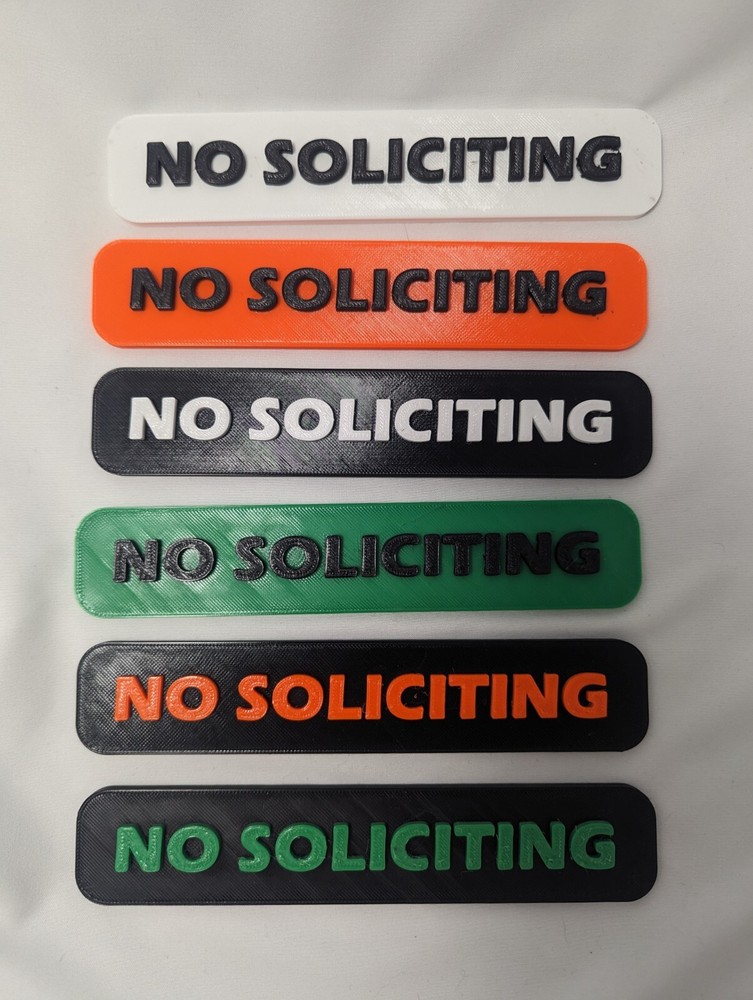 No Soliciting Magnetic Sign