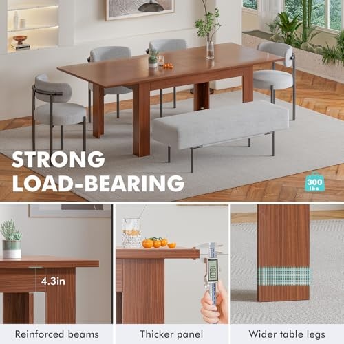 PATIOPERK 54.3-84.5 EXTEND DINING TABLE FOR 4–10 SPACE-SAVING - - Scratch & Dent