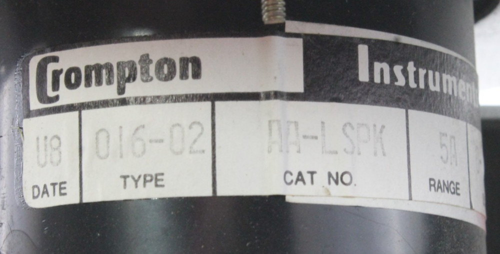 Crompton 016-02 AA-LSPK Enclosed Panel Meter