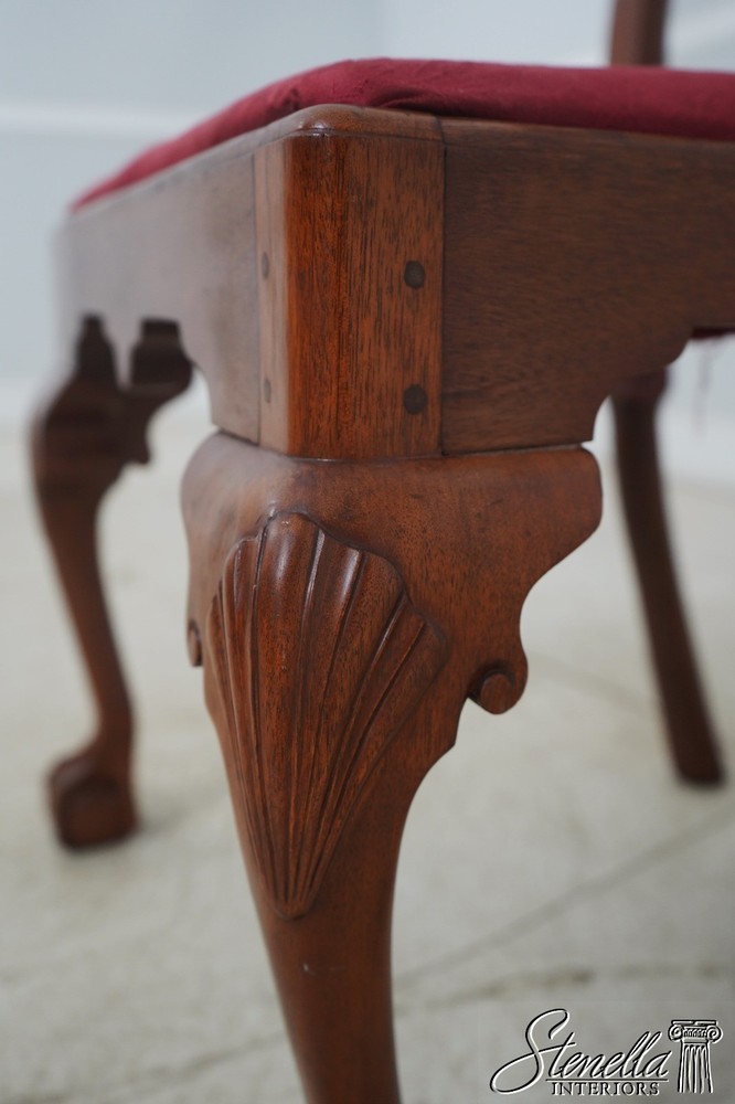 65223EC: Pair Bench Made Chippendale Mahogany Side Chairs