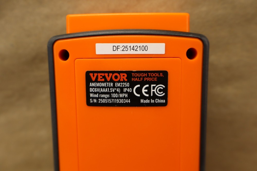 VEVOR Portable Anemometer Split Design, Temp Range 14℉-140℉, LED Screen Digital