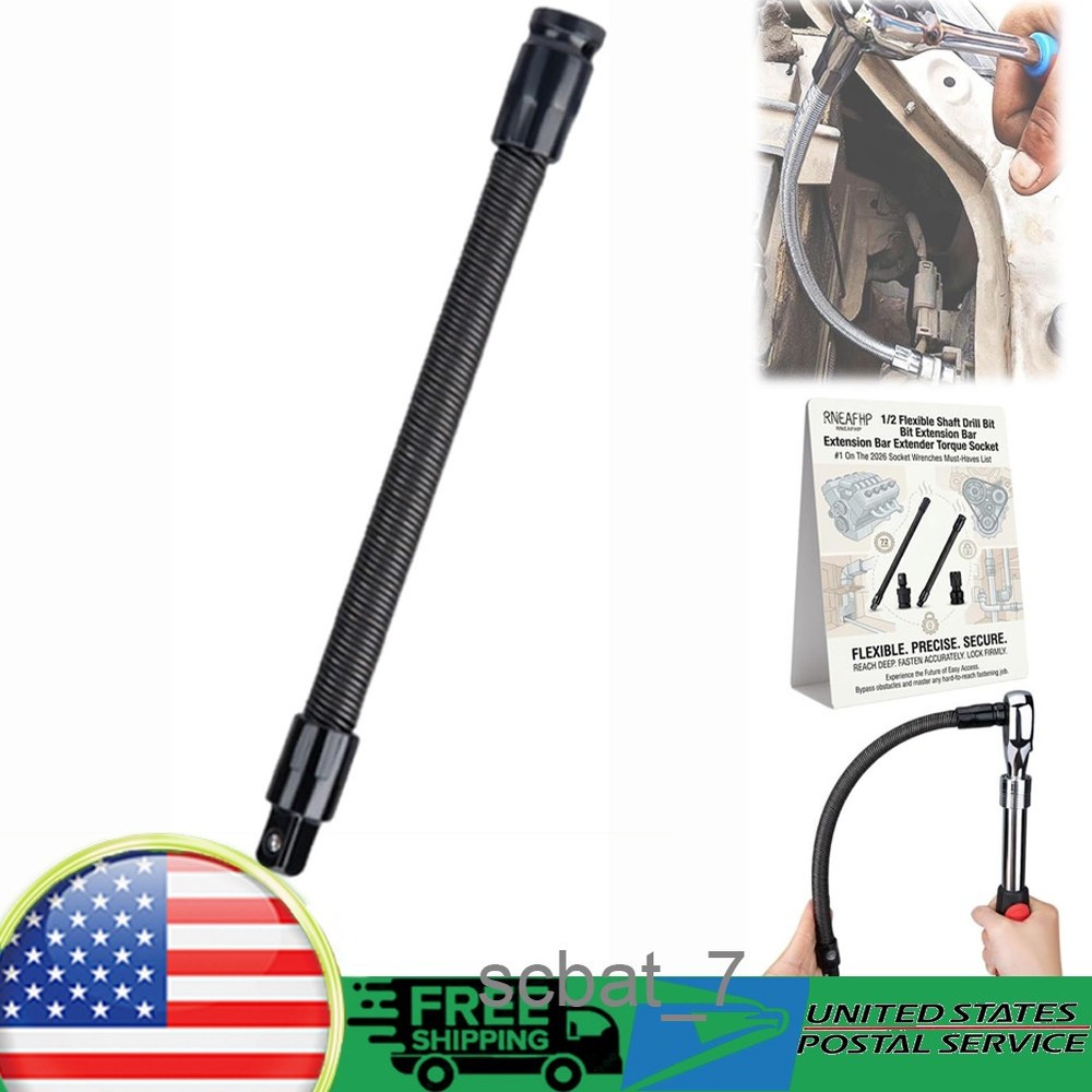 Flexible Shaft Drill Bit Extension Bar Extender Torque Socket Bendable