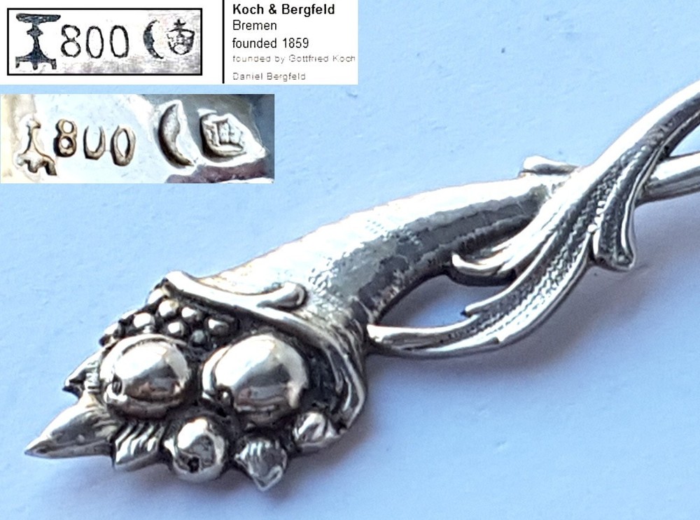 Spoon, KOCH & BERGFELD, Cornucopia, 800 Silver, around 1950 M974