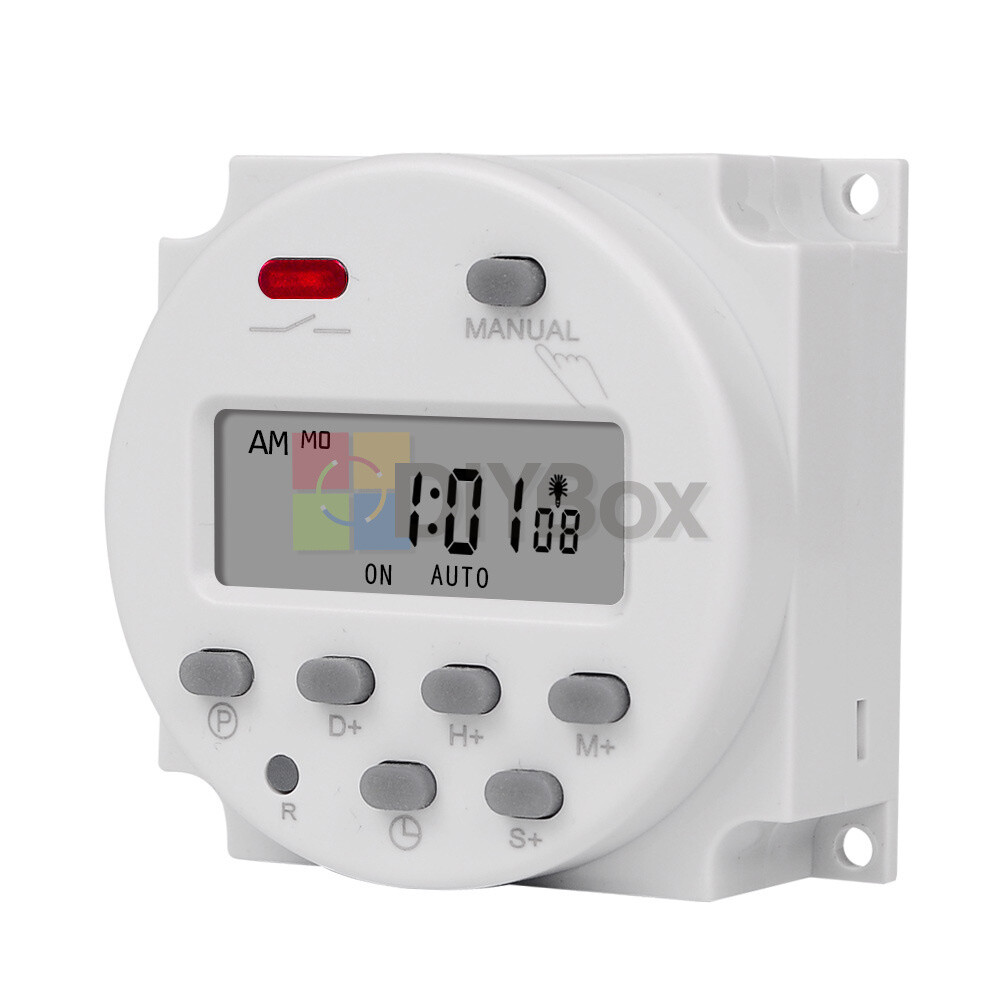 DC12/24V AC110V/220V Timer Switch Digital LCD Programmable Control Time Relay